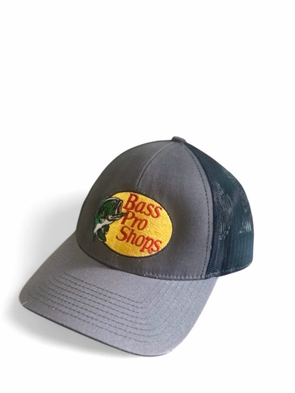 Bass Pro Shops Gray/Black Snapback Trucker Cap